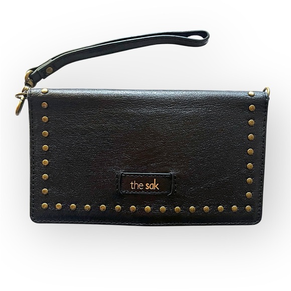 The Sak wristlet/wallet black leather bifold 7.1/4”x 4”NWOT - Picture 1 of 12
